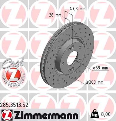 Zimmermann 285.3513.52 - Discofreno autozon.pro