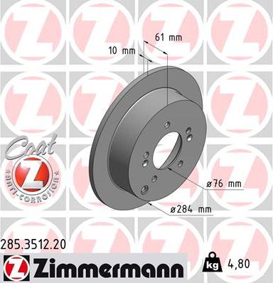 Zimmermann 285.3512.20 - Discofreno autozon.pro