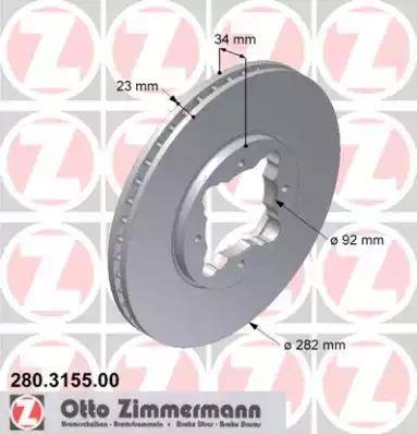 Zimmermann 280.3155.00 - Discofreno autozon.pro