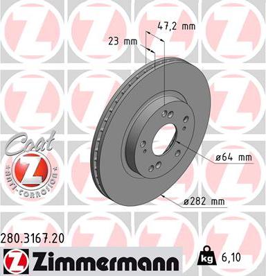 Zimmermann 280.3167.20 - Discofreno autozon.pro