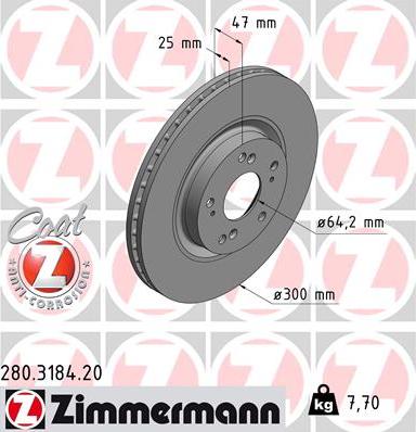 Zimmermann 280.3184.20 - Discofreno autozon.pro