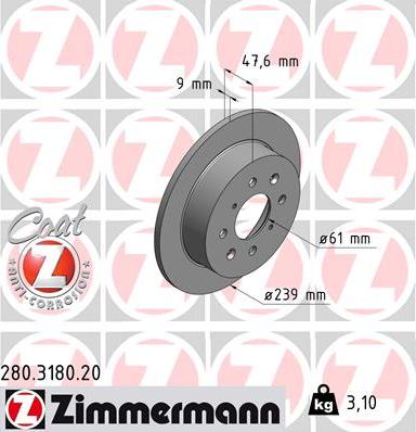 Zimmermann 280.3180.20 - Discofreno autozon.pro