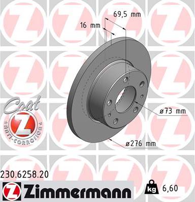 Zimmermann 230.6258.20 - Discofreno autozon.pro