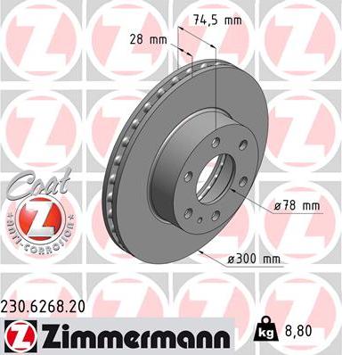 Zimmermann 230.6268.20 - Discofreno autozon.pro