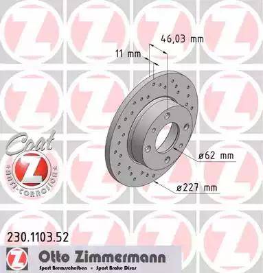 Zimmermann 230.1103.52 - Discofreno autozon.pro