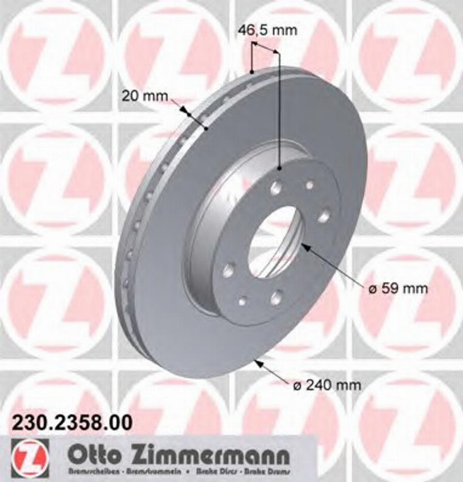 Zimmermann 230235800 - Discofreno autozon.pro