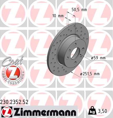 Zimmermann 230.2352.52 - Discofreno autozon.pro