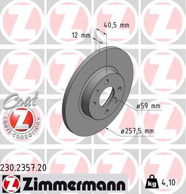 Zimmermann 230.2357.20 - Discofreno autozon.pro