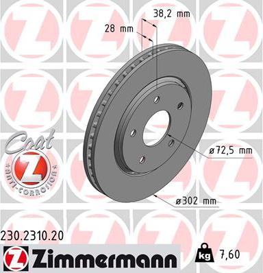 Zimmermann 230.2310.20 - Discofreno autozon.pro