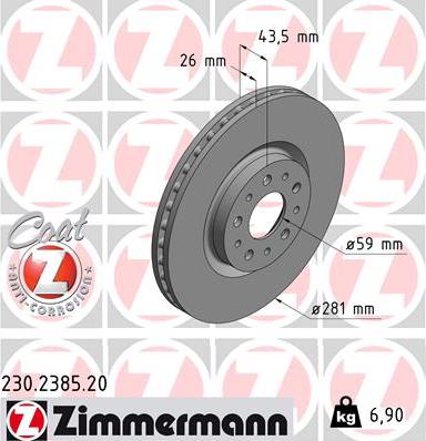 Zimmermann 230.2385.20 - Discofreno autozon.pro