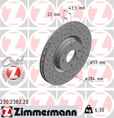 Zimmermann 230.2382.20 - Discofreno autozon.pro