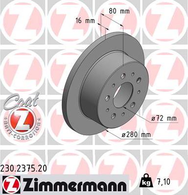 Zimmermann 230.2375.20 - Discofreno autozon.pro