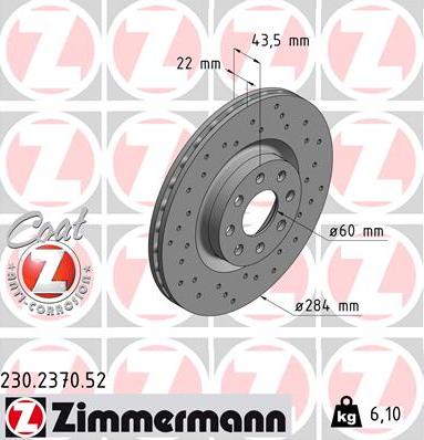 Zimmermann 230.2370.52 - Discofreno autozon.pro