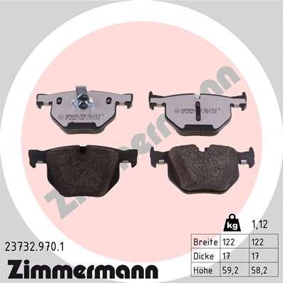 Zimmermann 23732.970.1 - Kit pastiglie freno, Freno a disco autozon.pro