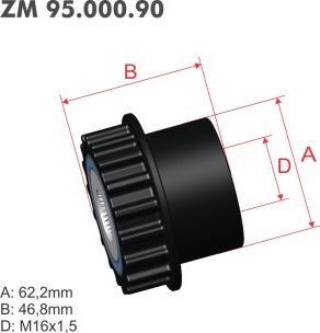 ZM ZM 95.000.90 - Puleggia cinghia, Alternatore autozon.pro