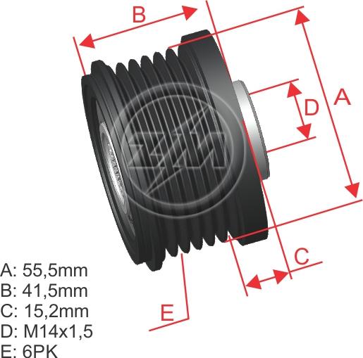 ZM ZM 96.005.51 - Puleggia cinghia, Alternatore autozon.pro