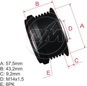 ZM ZM 96.005.09 - Puleggia cinghia, Alternatore autozon.pro