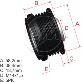 ZM ZM 96.005.06 - Puleggia cinghia, Alternatore autozon.pro