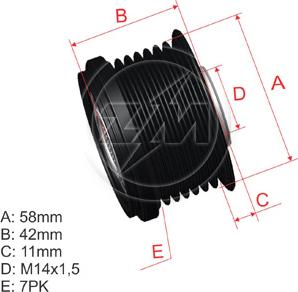 ZM ZM 96.005.08 - Puleggia cinghia, Alternatore autozon.pro