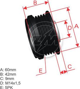 ZM ZM 96.005.19 - Puleggia cinghia, Alternatore autozon.pro