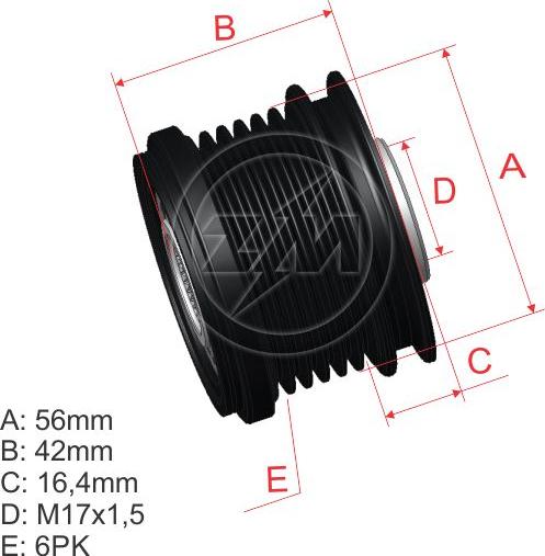 ZM ZM 96.005.39 - Puleggia cinghia, Alternatore autozon.pro