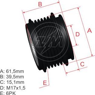 ZM ZM 96.005.31 - Puleggia cinghia, Alternatore autozon.pro