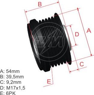 ZM ZM 96.005.32 - Puleggia cinghia, Alternatore autozon.pro