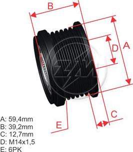 ZM ZM 96.005.25 - Puleggia cinghia, Alternatore autozon.pro