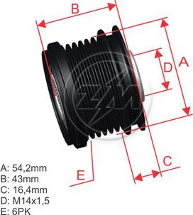 ZM ZM 96.005.21 - Puleggia cinghia, Alternatore autozon.pro