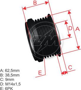 ZM ZM 96.005.22 - Puleggia cinghia, Alternatore autozon.pro