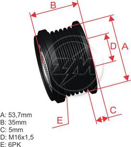 ZM ZM 96.000.49 - Puleggia cinghia, Alternatore autozon.pro