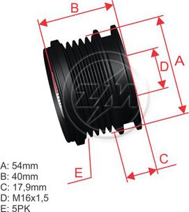 ZM ZM 96.000.48 - Puleggia cinghia, Alternatore autozon.pro