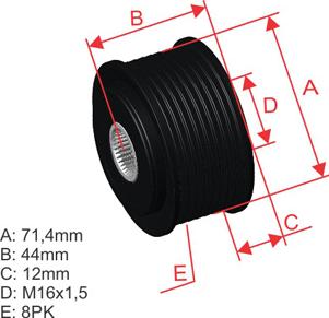 ZM ZM 96.000.64 - Puleggia cinghia, Alternatore autozon.pro