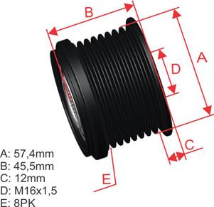 ZM ZM 96.000.66 - Puleggia cinghia, Alternatore autozon.pro