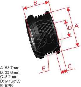 ZM ZM 96.000.62 - Puleggia cinghia, Alternatore autozon.pro