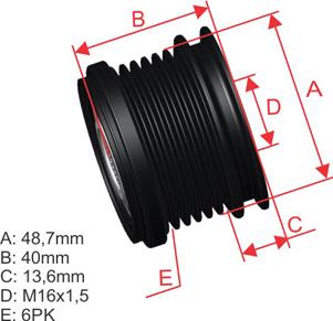 ZM ZM 96.000.67 - Puleggia cinghia, Alternatore autozon.pro