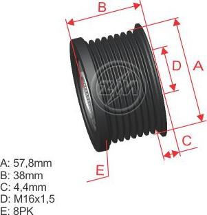 ZM ZM 96.000.09 - Puleggia cinghia, Alternatore autozon.pro