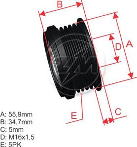 ZM ZM 96.000.04 - Puleggia cinghia, Alternatore autozon.pro