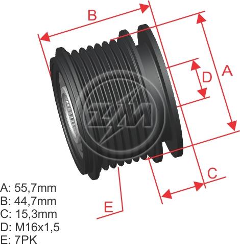 ZM ZM 96.000.05 - Puleggia cinghia, Alternatore autozon.pro