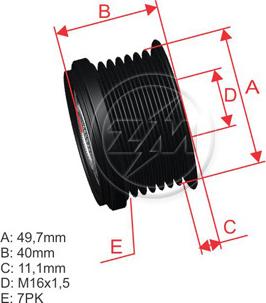 ZM ZM 96.000.08 - Puleggia cinghia, Alternatore autozon.pro