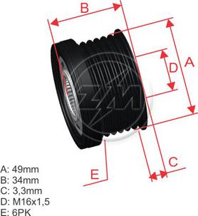 ZM ZM 96.000.02 - Puleggia cinghia, Alternatore autozon.pro