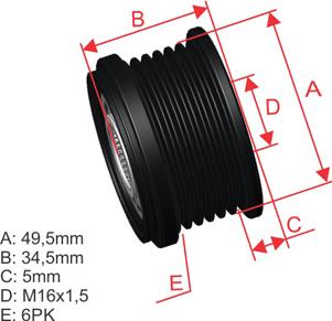 ZM ZM 96.000.20 - Puleggia cinghia, Alternatore autozon.pro