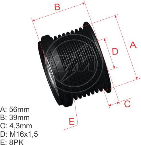 ZM ZM 96.000.22 - Puleggia cinghia, Alternatore autozon.pro