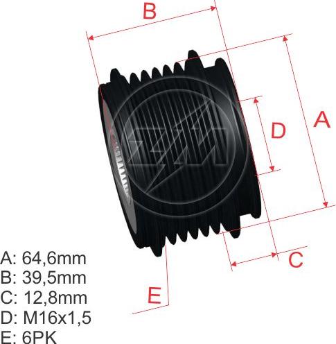 ZM ZM 96.001.05 - Puleggia cinghia, Alternatore autozon.pro