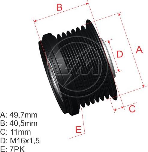 ZM ZM 96.001.01 - Puleggia cinghia, Alternatore autozon.pro