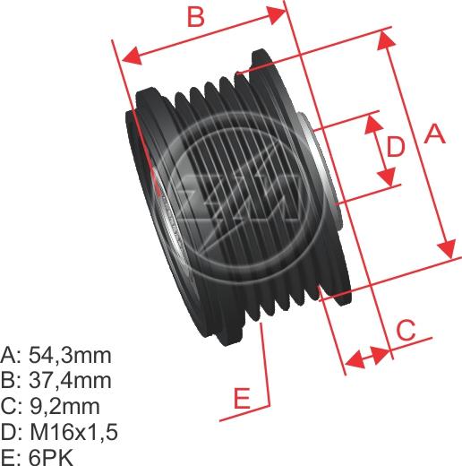 ZM ZM 96.007.01 - Puleggia cinghia, Alternatore autozon.pro