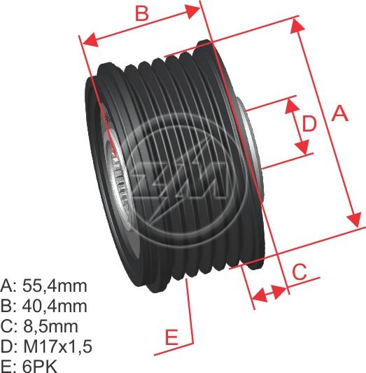 ZM ZM 96.010.01 - Puleggia cinghia, Alternatore autozon.pro