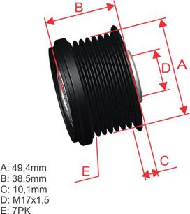 ZM ZM 96.010.17 - Puleggia cinghia, Alternatore autozon.pro