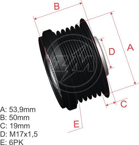 ZM ZM 96.010.26 - Puleggia cinghia, Alternatore autozon.pro