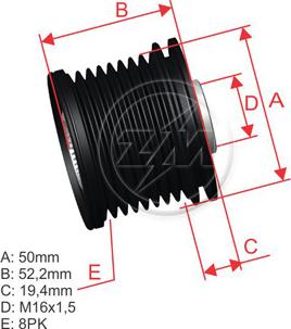 ZM ZM 96.012.05 - Puleggia cinghia, Alternatore autozon.pro